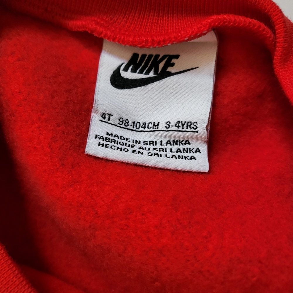 Nike boys 2pc Pants set fleece Sweatshirt joggers Size 4T RED Navy - Picture 3 of 4